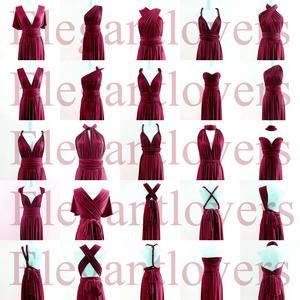 Maroon Dress Wedding, Bridesmaid Maroon, Maroon Wedding Dress, Wedding Dress Styles Chart, Princess Couture, Gowns Simple, Infinity Dresses, Bridesmaid Wrap, Wedding Dress Bridesmaid