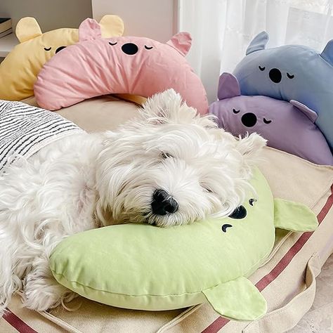 Pet Supplies : leasote Pet Neck Pillow for Cats Dogs, Cute Cartoon Bear Shape Dog Neck Pillow, U-Shaped Pillow for Pet Cervical Protection Sleeping Improve, Detachable Machine Washable Pet Calming Toy Green : Amazon.com Cute Neck Pillow, Dog Pillows, Relaxed Dog, Pet Pillow, Cute Cartoon Bear, Bear Shape, U Shaped Pillow, Bear Pillow, Sleeping Puppies