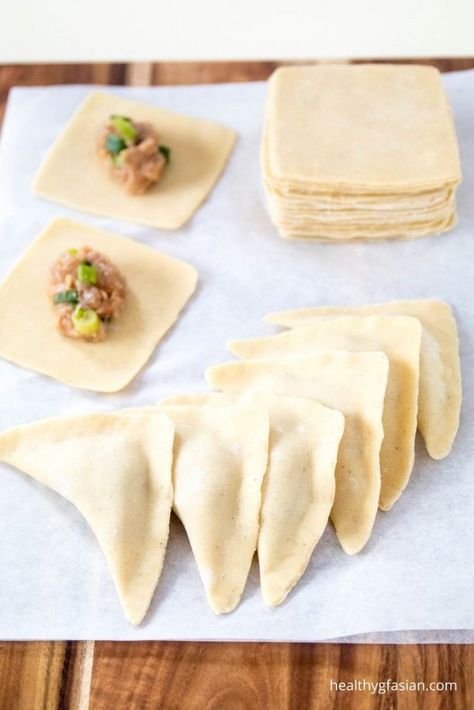 Gluten Free Dumpling Wrappers, Asian Recipes Healthy, Gluten Free Wonton Wrappers, Gluten Free Asian, Gluten Free Asian Recipes, Gluten Free Dumplings, Gluten Free Chinese, Gluten Free Pastry, Sans Gluten Sans Lactose