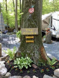 1000+ images about Seasonal Campsite Ideas on Pinterest | Campsite ... Beach Camping Ideas, Seasonal Campsite Ideas, Camping Decorating Ideas, Seasonal Campsite, Campsite Decorating, Campsite Ideas, Campsite Setup, Rv Lots, Landscaping Around Trees