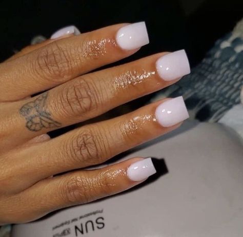 Short Acrylics, Ombre Acrylic Nails, White Acrylic Nails, Work Nails, Short Square Acrylic Nails, Unique Acrylic Nails, Acrylic Nails Coffin Short, Short Acrylic Nails Designs, Laugh Out Loud