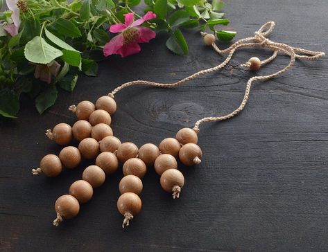 Wooden beads necklace/Boho juniper beads necklace/natural wood | Etsy Wood Beads Jewelry, Natural Baby Toys, Breastfeeding Necklace, Wood Teethers, Baby Detergent, Teething Beads, Yellow Wood, Nursing Necklace, Wooden Bead Necklaces