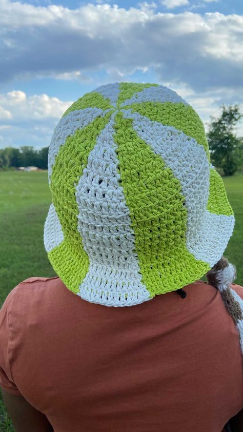 White Crochet Bucket Hat, Lime Green Crochet, Crochet Fits, House Of The Rising Sun, Baby Pattern, Crochet Bucket, Green Crochet, Crochet Bucket Hat, Fiber Arts