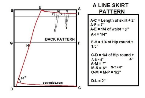 Aline Skirt Pattern, A Line Skirt Pattern Free, Aline Dress Pattern, Basic Shirts Pattern, Learning Sewing, Plazo Pant, A Line Skirt Pattern, African Drawings, Skirts Pattern