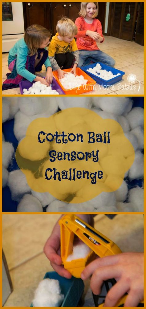 Child-led sensory bin with cotton balls! #sensory #childled #sensoryplay Snowman Preschool, Entertaining Kids, Winter Unit, Preschool Winter, Theme Preschool, Thema Winter, Sensory Diet, Sensory Ideas, Winter Preschool