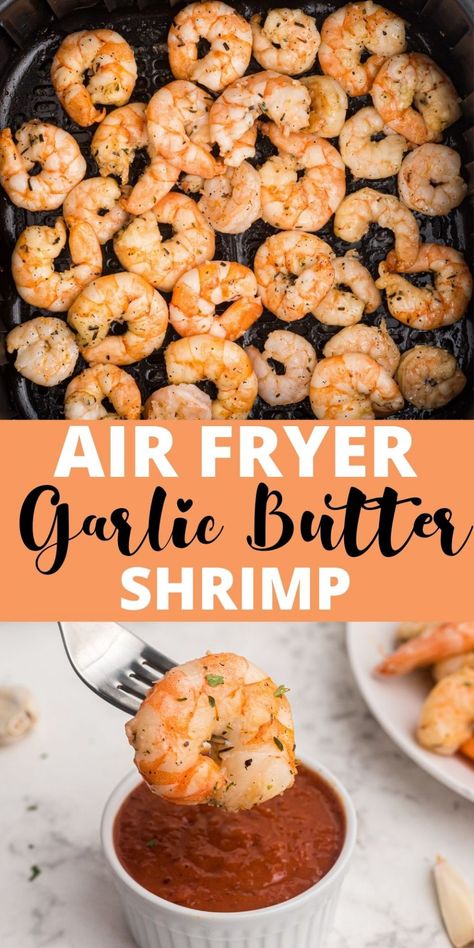 Air Fryer Cooked Shrimp Recipes, Air Fryer Garlic Butter Shrimp, College Airfryer Recipes, Air Fried Shrimp Recipes Easy, Quick Air Fryer Meals Healthy, Air Fryer Shrimp And Veggies, Air Fryer Garlic Shrimp, Air Fry Shrimp Frozen, Good Air Fryer Recipes