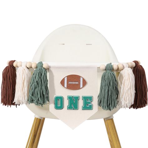 PRICES MAY VARY. FOOTBALL ONE HIGHCHAIR BANNER - Our Stylish Football One Highchair Ribbon Banner Is Specially Designed For A Boy's 1st Birthday And Is Designed To Add Joy And Energy To His Special Day And Give You All A Fantastic Visual Treat! BOY 1ST BIRTHDAY PARTY DECOR - The Vibrant Football Highchair Banner Is A Clever Combination Of Football And One, Plus Colorful Ribbons Swaying In The Wind, Creating An Eye Catching Atmosphere That Will Make Your Party Fun And Exciting. WIDELY APPLIED - W First Birthday Football Pictures, Super Bowl First Birthday Party, First Birthday Party Boy Themes, First Year Down Birthday Party, First Year Down, 1st Birthday Themes Boy, First Down Football Birthday Party, Baby Boy 1st Birthday Ideas, Football 1st Birthday Party