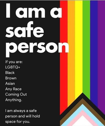 I Am A Safe Person Pride, Lgbtq Safe Space, Lgbtq Acceptance, Bisexual Wallpaper Iphone Aesthetic, Safe Person, Pride Quotes, Campaign Signs, Lgbtq Quotes, I Support You