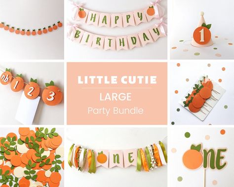 Little Cutie 1st Birthday Party Bundle Orange Themed First - Etsy Canada Oranges Garland, Cutie 1st Birthday, Circle Garland, 1st Birthday Party Decorations, First Birthday Party Decorations, 1st Birthday Decorations, Baby Shower Decorations For Boys, Party Bundles, Photo Banner