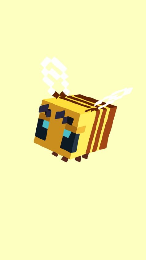 Minecraft Bee Tattoo, Minecraft Bee Drawing, Bee Minecraft, Minecraft Bee, Bee Wallpaper, Emoji Drawings, Bee Drawing, Minecraft Furniture, Minecraft Wallpaper