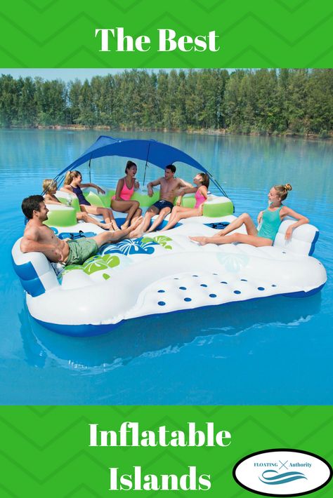 It’s summertime and the livin is good! Chances are if you are looking at this page you have plans to head to the lake and plan to do a bit of floating. You can go and get inner tubes and create your own floating island cluster like we usually do or you can step it up a notch and get an Inflatable Floating Island! #bestinflatablefloatingislands #bestpartyislan #bestfloatingislandforrelaxing Floating River, Inflatable Floating Island, Pool Inflatables, Floating Canopy, Inflatable Island, Lake Toys, Floating Raft, Lake Floats, Cool Pool Floats