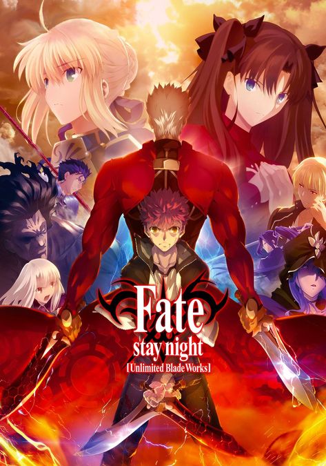 Fate Stay Night Movie, Unlimited Blade Works, Night Anime, Rin Tohsaka, Character Types, Fate Stay Night Anime, Anime Watch, Anime Poster, 5 Anime