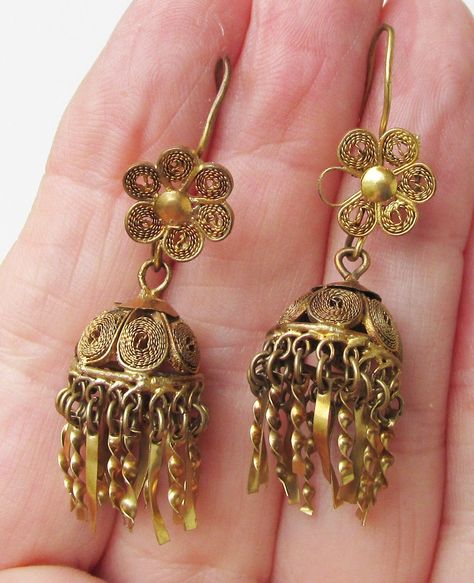 1960 Jewelry, Scranton Pa, Pierced Earrings, Vintage Boho, Earings Piercings, Persian, Etsy Earrings, Dangle Drop Earrings, Vintage Fashion