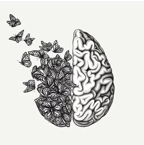 Tourettes Tattoo, Neuroscience Tattoo, Brain Drawing, Brain Tattoo, Awareness Tattoo, طابع بريدي, Brain Art, Anatomy Art, Piercing Tattoo