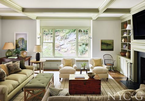 Upstairs Family Room, Simple Mantle, Mcgrath Ii, The Shade Store, Sculptural Chair, Multipurpose Room, Built In Bookcase, Custom Sofa, Fireplace Mantle