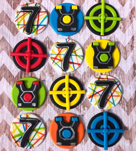 Paintball Birthday Party, Paintball Birthday, Paintball Party, Laser Tag Birthday Party, Laser Tag Party, Laser Tag Birthday, Nerf Party, Treat Toppers, Cake Cookie