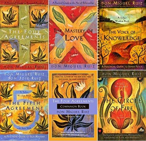 Self Help Books The Fifth Agreement, Fifth Agreement, The Mastery Of Love, Mastery Of Love, Toltec Wisdom, Don Jose, The Four Agreements, Fire Book, Wisdom Books