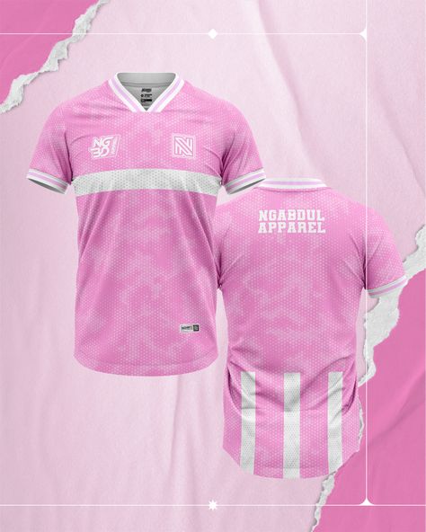 Pink Jersey Football, Pink Jersey Design, Pink Soccer Jersey, Pink Football Jersey, Camisa Time, Volleyball Jersey Design, Cricket Uniform, School Jersey, Pink Football