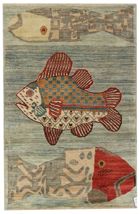 I love this rug! Fish Tapestry, Fish Rug, Pattern Elements, Fabric Fish, The Lake House, Cottage Inspiration, Design Rugs, Wood Mosaic, Intuitive Art