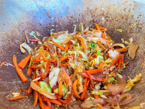 Trini Style Veggie Chow Mein | Stir Fry Veggies Trini Chow Mein Recipe, Trinidad Chow Mein Recipe, Chow Mein Stir Fry, Veggie Chow Mein, Chinese Chow Mein, Stir Fry Veggies, Stir Fry Vegetables, Vegetable Chow Mein, Hot Roll