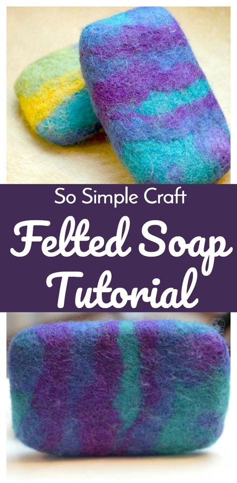 Felted Soap Tutorial, Soap Making Tutorials, Tovad Ull, Functional Crafts, Savon Diy, Felted Soap, Soap Tutorial, Awesome Crafts, Wet Felting Projects