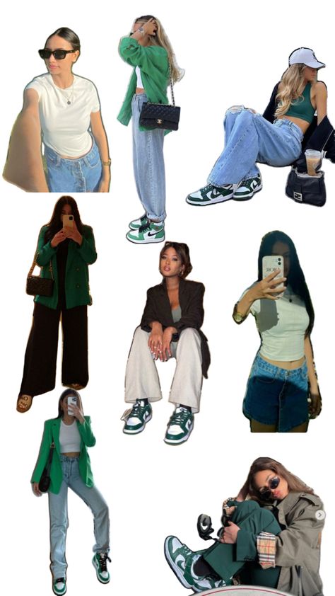 Green Dunks Nike Outfit, Dunk Lows Outfit, Nike Dunks Outfit Woman, Low Dunks Outfit, Nike Dunk Outfit, Nike Dunk Low Outfit, Nike Dunks Outfit, Dunks Outfit Woman, Dunk Outfits