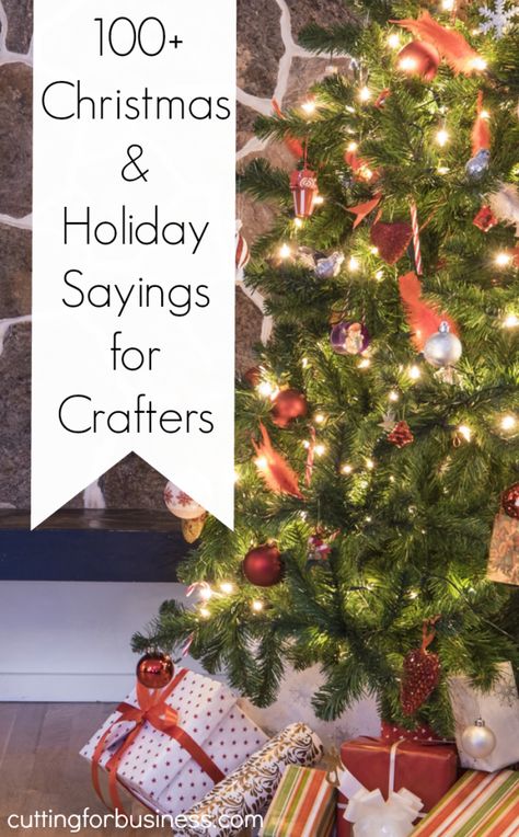 100 Christmas and Holiday Sayings for Crafters by cuttingforbusiness.com Holiday Sayings, Christmas Card Sayings, Christmas Sayings, Christmas Phrases, Favorite Christmas Songs, Christmas Tree Sale, Christmas Blessings, Holiday Quotes, Silhouette Portrait