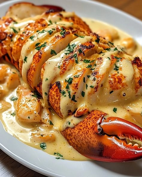 Turn up the heat with this Cajun Lobster, Crab & Salmon Alfredo – where creamy meets spicy for an unforgettable seafood feast! 🦐🌶️✨ #SeafoodAlfredo #LouisianaFlavors #SpicySeafood #CreamyGoodness Seafood Alfredo Recipe, Salmon Alfredo, Seafood Alfredo, Seafood Feast, Fav Food, Alfredo Recipe, Savory Pie, Quick Healthy, Delicious Meals