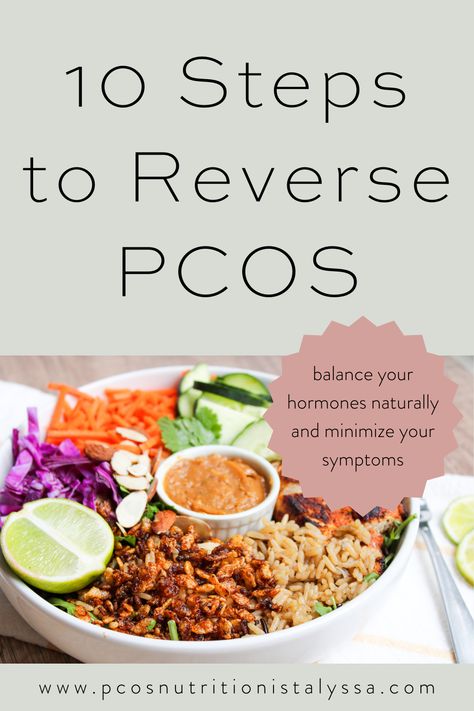 If you're feeling frustrated with dead ends at your doctor's office for your PCOS, these 10 natural steps can help you balance your hormones naturally and minimize your PCOS symptoms. A healthy PCOS diet, lifestyle changes, and the right supplements are the key! Hashimotos And Insulin Resistance, Pcod Yoga Workout, Pcod Exercise At Home, Yoga For Pcod Problem, Pcod Problem Solution Food, Inflammation Diet, Healthy Hormones, Natural Diet, Diet Supplements