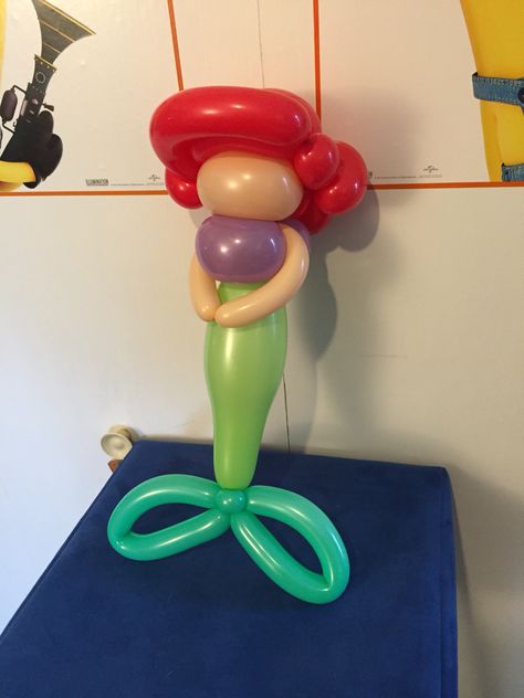 Ariel Balloon Decoration, Mermaid Balloon Bouquet Ideas, Mermaid Balloon Arrangement, Balloon Mermaid, Mermaid Tail Balloon, Mermaid Balloon Animal, Mermaid Balloons, Mermaid Ideas, Ballon Party