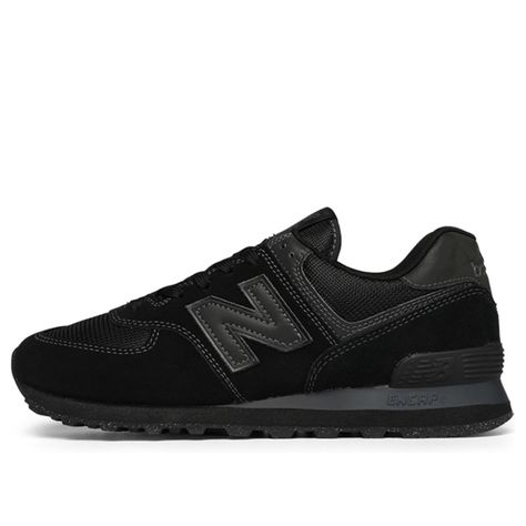 New Balance Black Sneakers, New Balance 574 Black, New Balance 574 Core, Mens New Balance 574, Sneakers New Balance, New Balance Black, Marathon Running Shoes, New Balance 574, Black On Black