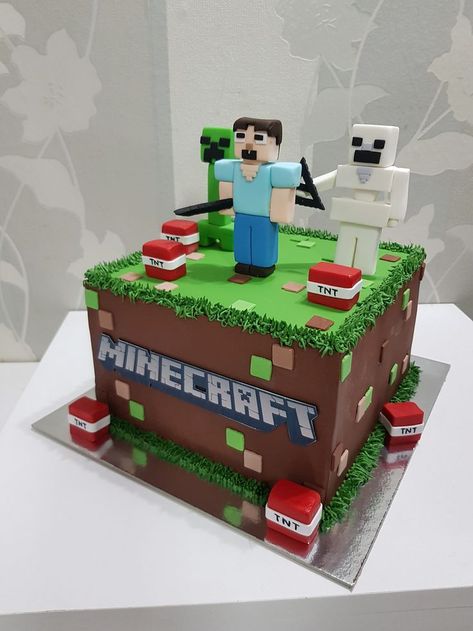 Pastel Minecraft, Roblox Birthday Cake, Minecraft Birthday Cake, Roblox Cake, Minecraft Theme, 13 Birthday Cake, Frozen Birthday Cake, Funny Birthday Cakes, Minecraft Birthday Party