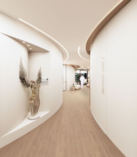 slasharchitects Dental Design Interior, Medical Clinic Design, Luxury Hotel Design, Spa Interior Design, Lobby Interior Design, Reception Desk Design, Corridor Design, Cabinet Medical, Clinic Interior Design