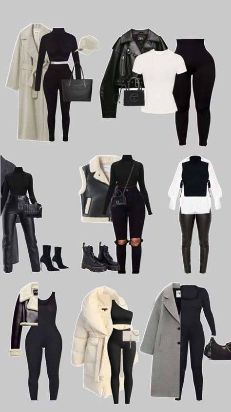 winter outfits, cold outfit ideas, cold weather outfit 77 Degree Weather Outfit, All Black Outfit For Work Salon, Chic City Outfits, Cute Classy Outfits, Mode Zara, Casual Chic Outfits, Stylish Winter Outfits, Petite Clothing, Winter Fashion Outfits Casual