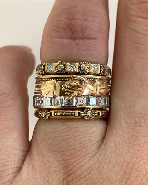 Gimmel Ring, Faithful Love, Dope Jewelry, Ring Stack, Rare Beauty, Funky Jewelry, Stacked Jewelry, Jewelry Lookbook, Girly Jewelry