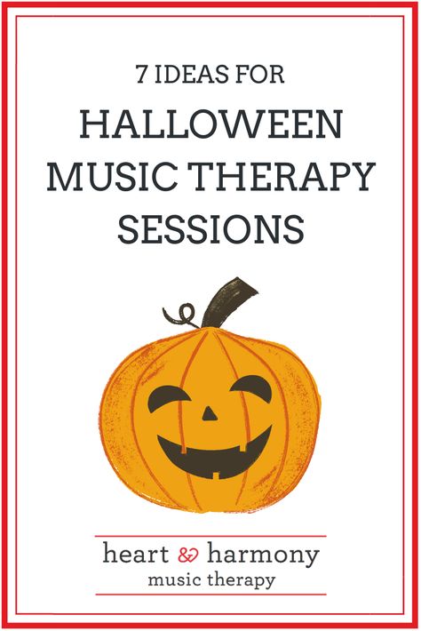 Halloween Group Therapy Ideas, Halloween Therapy Activities For Teens, Music Therapy Session Ideas, Music Therapy Activities For Adults Developmental Disabilities, Halloween Music Lessons For Kindergarten, Halloween Music Class Activities, Halloween Music Lessons Elementary, Halloween Music Class, Fall Music Activities