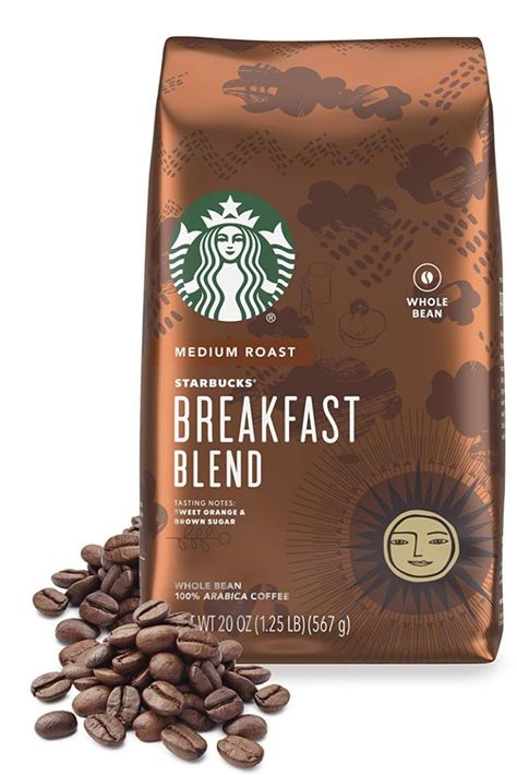 Our Breakfast Blend is a medium-roasted coffee with a bright, crisp and vibrant flavor. While we've updated our look and how we describe our tasting notes, Starbucks Breakfast Blend is still the same bright and tang.y, great-tasting coffee you know and love Enjoy the Starbucks coffee you love without leaving the house. State of Readiness: Needs to Be Fully Cooked. Starbucks Coffee Beans, Starbucks Breakfast, Hospital Food, Coffee Pack, Roasted Coffee Beans, Coffee Breakfast, Food Drinks Dessert, Coffee Packaging, Blended Coffee