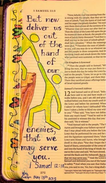 Easy Bible Art Journaling Journey: 1 Samuel 12:10 (May 13th) Samuel Bible, Journaling Quotes, God's Eyes, Bible Journals, Bible Drawing, Esv Bible, Share The Gospel, Family Bible, Bible Journaling Ideas Drawings