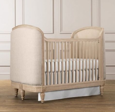 Beautiful - Belle Upholstered Crib Restoration Hardware Crib, Upholstered Crib, Bringing Baby Home, Restoration Hardware Baby, Baby Closet Dividers, Modern Crib, Sweet Nursery, Crib Toddler Bed, Daybed With Trundle