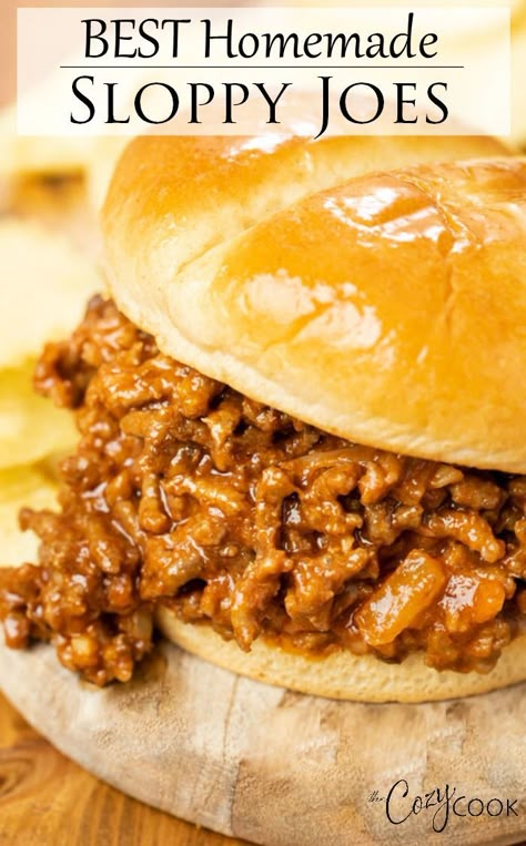 Old Fashioned Sloppy Joe Recipe, Joe Sandwich, Best Sloppy Joe Recipe, Crock Pot Sloppy Joes, Sloppy Joe Recipe Easy, Homemade Sloppy Joe Recipe, Sloppy Joes Easy, Cozy Cook, Sloppy Joe Recipe