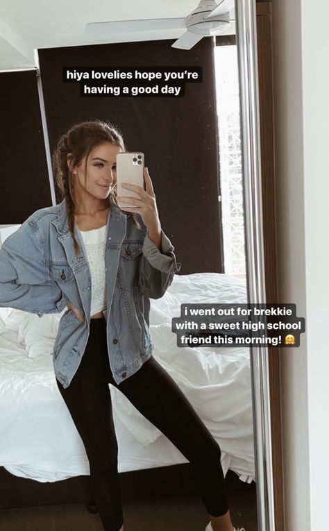 Jess Conte Outfits, Jess Outfits, Graduation Ceremony Outfit, Jess And Gabriel, Denim Jacket Outfits, Guy And Girl, Outfits Primavera Verano, Jess Conte, Outfit Closet