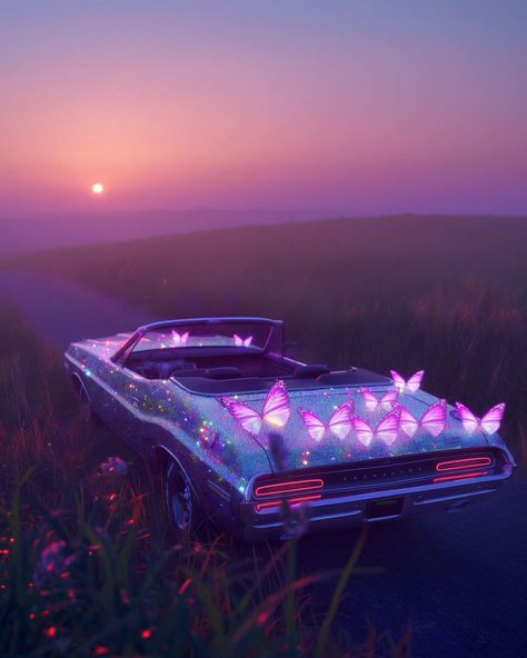 Dreamy scenes with butterflies 🥰 . . #challenger #butterflies #dreamy #sunset #aesthetic #cute #beautiful #sparkly #aiart #glitter #butterfly #summer #summernights Butterfly Album Cover, Dreamy Sunset, Glitter Butterfly, Laser Beam, Pretty Phone Wallpaper, Sunset Aesthetic, Pretty Images, Aesthetic Cute, Money And Happiness