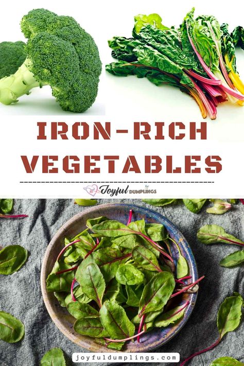 Top 6 Vegetables High In Iron To Add To Your Diet High Iron Vegetables, Iron Rich Vegetables, Vegetables Rich In Iron, Vegetables With Iron, Vegetables High In Iron, List Of Vegetables, Foods High In Iron, Asian Vegetables, Best Iron