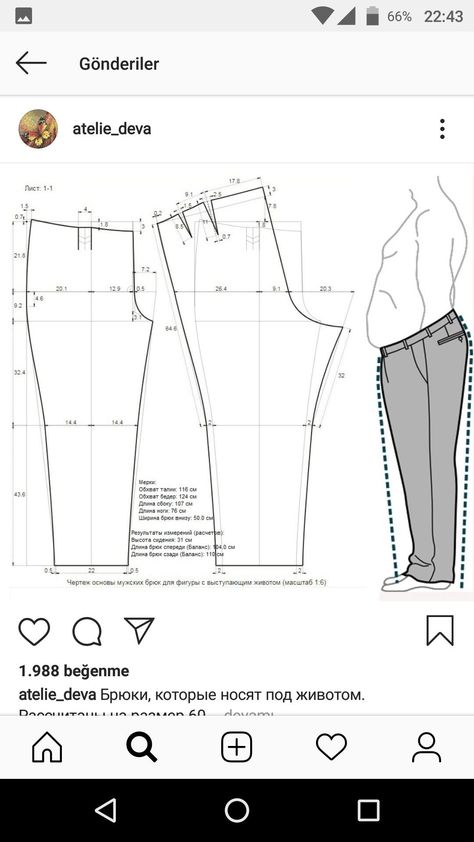 Como Fazer Short, Men Pants Pattern, Pola Rok, Mens Sewing Patterns, Projek Menjahit, Trousers Pattern, T Shirt Sewing Pattern, Trouser Pattern, Sewing Measurements