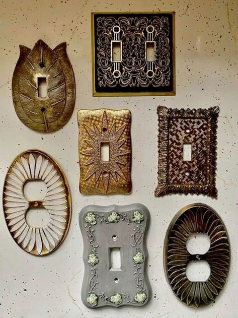 Unique Home Features Creative, Fancy Light Switch, Whimsical Home Interior, Hobbit Home Aesthetic, Diy Apartment Ideas, Thinking About Them, Fancy Light, Vintage Inspired Decor, Light Switches