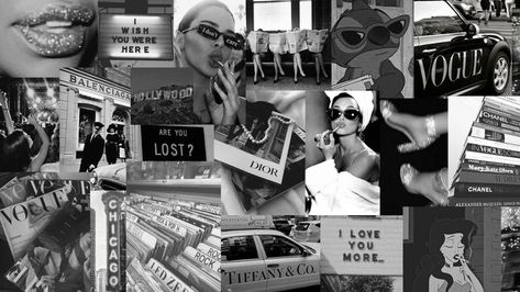 I made this collage for my own macbook! But I love it so much I want to share it if anyone was looking for something similar:) black and white aesthetic, vintage, old hollywood, glamour, designer. Black And White Macbook Wallpaper, Mac Book Wallpaper Aesthetic Vintage, White Macbook Wallpaper, Luxury Brands Aesthetic Wallpaper, Black And White Aesthetic Vintage, White Aesthetic Vintage, White Macbook, Vintage Old Hollywood, Desktop Wallpaper Macbook