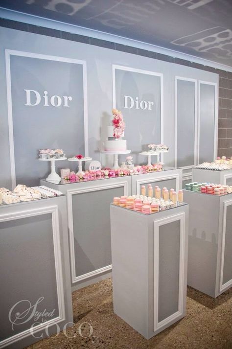 Miss Dior First Birthday Theme French Baby Shower, Fashion Show Party, Baby Dior, Girl Baby Shower Decorations, Miss Dior, Bridal Shower Theme, Baby Shower Theme, Girl Baby Shower, The Trend