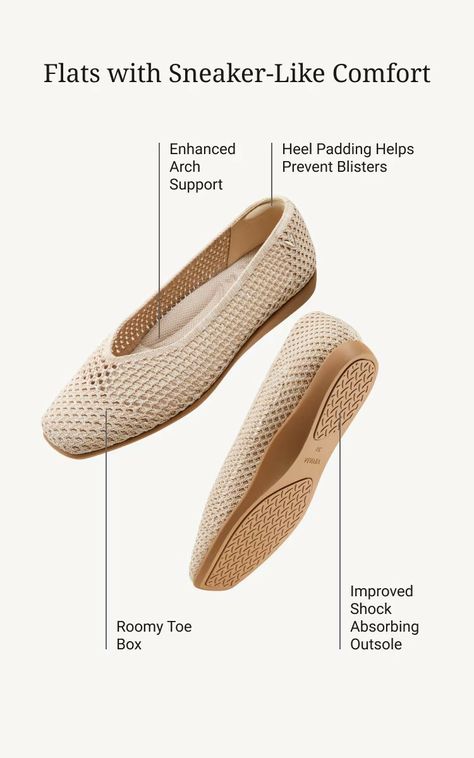 Vivaia | Margot Walker Lightweight Square-Toe V-Cut Flats Chic Pointed Toe Ballet Flats With Textured Sole, Low-top Synthetic Flats With Textured Sole, Classic Textured-sole Ballet Flats, Vivaia Shoes, Vivaia Flats, Stitched Sole Slip-on Ballet Flats, V Cut, V Cuts, Marketing Ideas