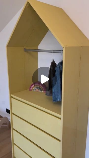 DIY - IKEA | IKEA hacks & creative ideas | Transform your child's room with this Malm dresser makeover into a wardrobe house by @home.story.of.us! 🏠✨ Perfect for organizing cl... | Instagram Ikea Malm Toddler Room, Ikea Malm Bed Hack Kids Rooms, Ikea Malm Baby Room, Ikea Malm Dresser Nursery, Toddler Wardrobe Ikea Hack, Malm Ikea Bedriom For Boys, Malm Hack, Ikea Malm Bed, Malm Bed