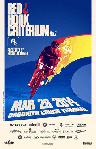 Red Hook Criterium Brooklyn No. 7 Official Poster Cycling Posters Graphic Design, Marathon Posters, Running Posters, Cycling Event, Virtual Run, Cycling Posters, Horse Posters, Red Hook, Event Poster Design